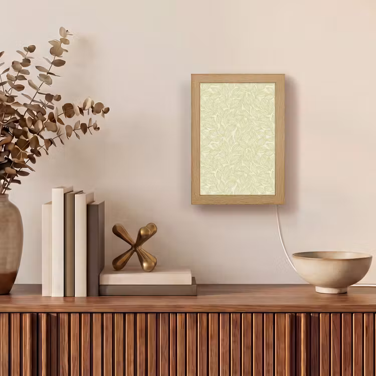 Personalisierte Lightbox - Salbeigrün – Botanisch – Blätter – Handgezeichnet – Muster — 4