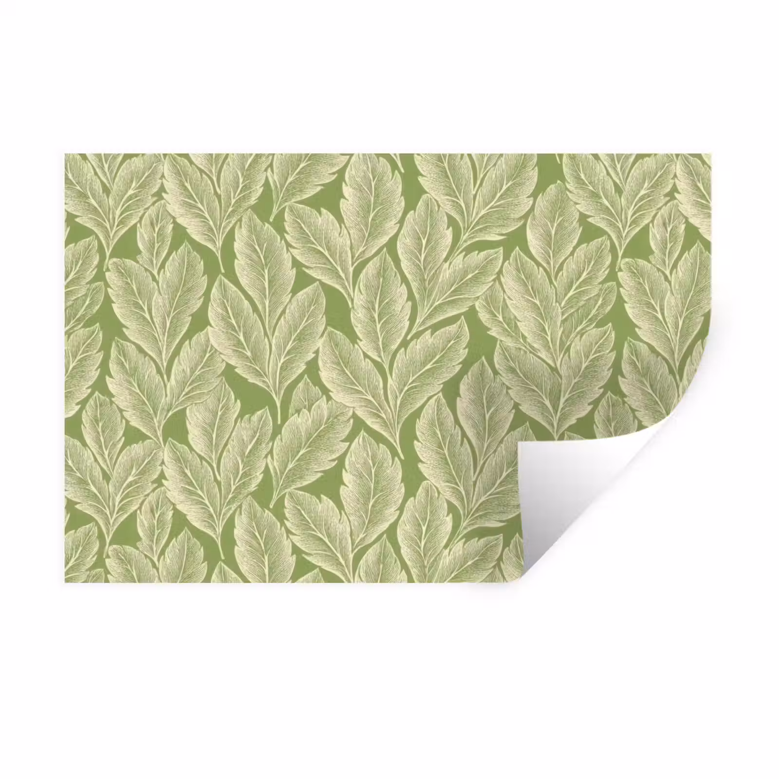 Wandtattoo – Grün – Botanisch – Blätter – Vintage – Muster — 1