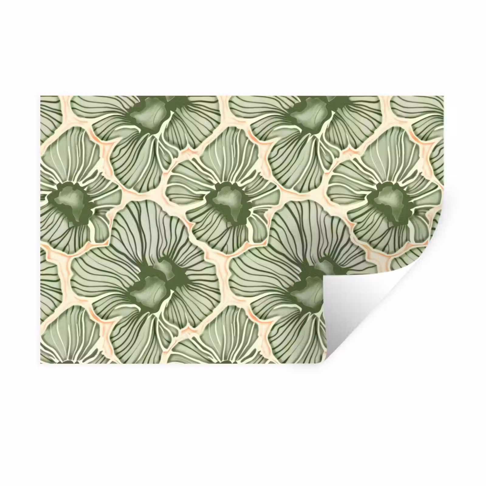 Wandtattoo – Grün – Botanisch – Blumen – Organisch – Muster — 1