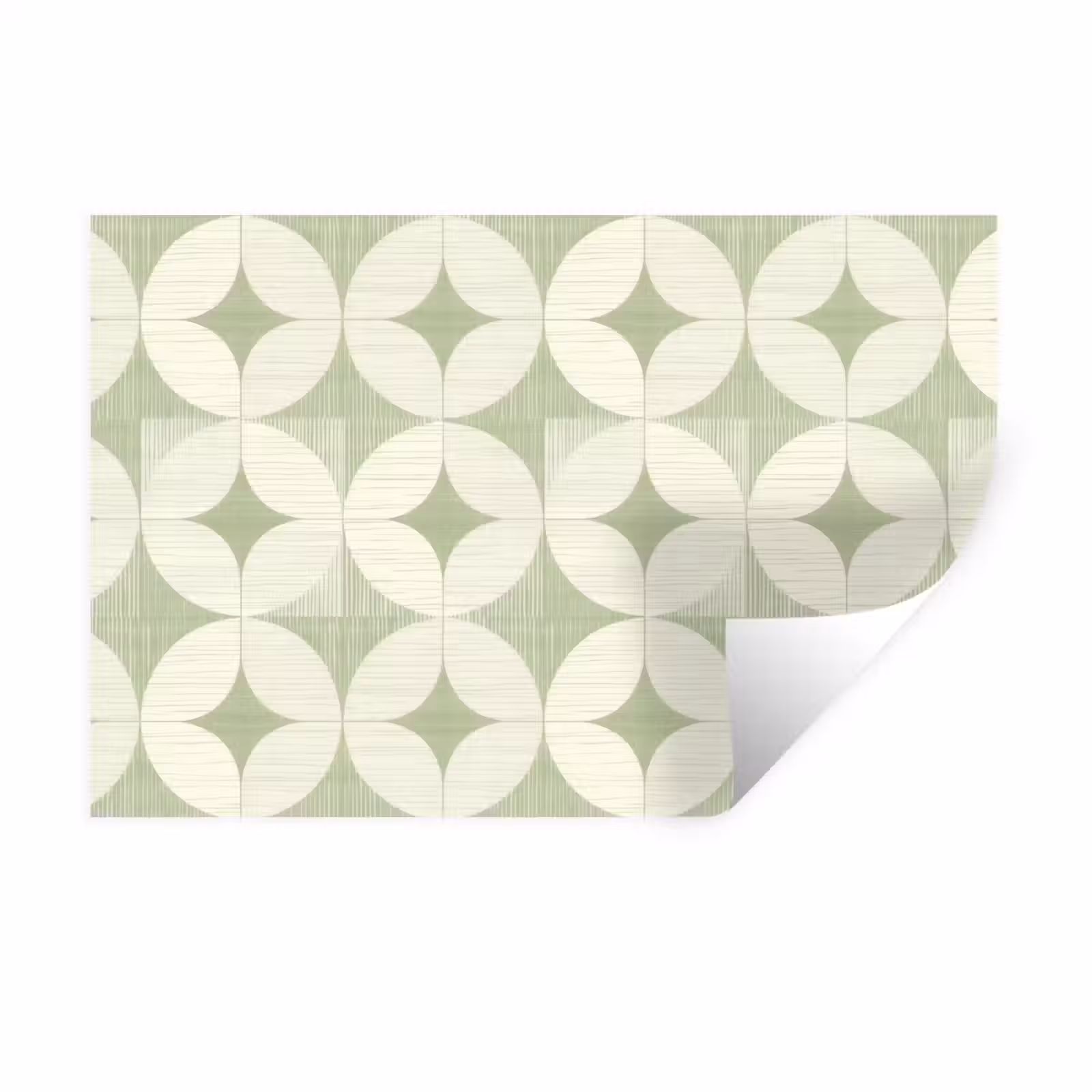 Wandtattoo – Salbeigrün – Geometrisch – Retro – Mid-Century – Muster — 1