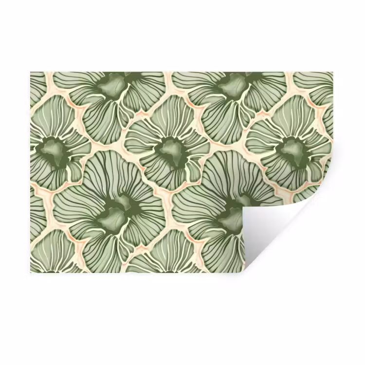 Wandtattoo – Grün – Botanisch – Blumen – Organisch – Muster — 1