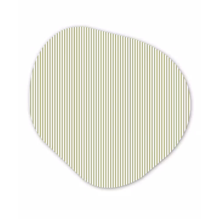 Alu-Dibond-Bild Organische Form - Salbeigrün – Streifen – Minimalistisch – Muster — 1