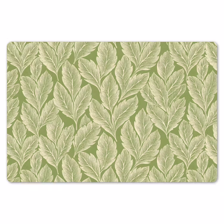 Tischset - 6 Stück - Grün – Botanisch – Blätter – Vintage – Muster — 6
