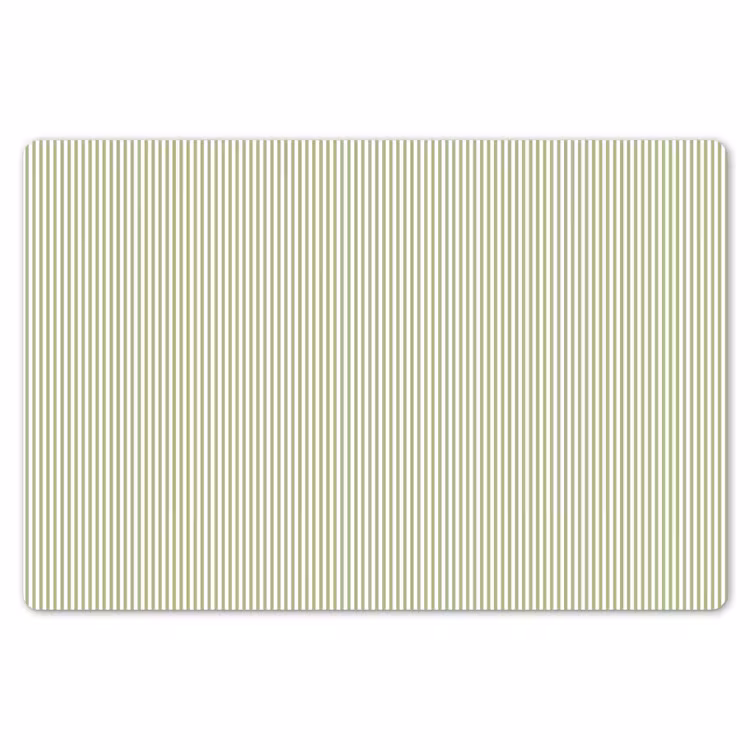 Tischset - 6 Stück - Salbeigrün – Streifen – Minimalistisch – Muster — 6