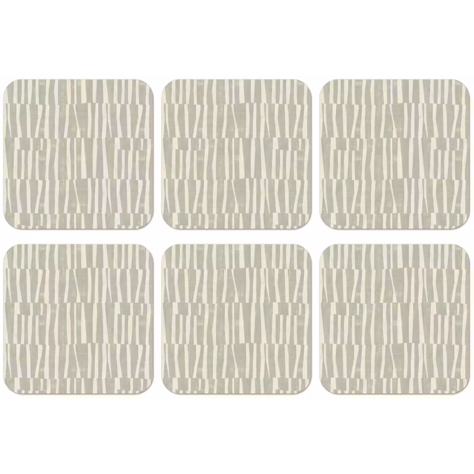 Untersetzer - Salbeigrün – Streifen – Geometrisch – Textur – Muster — 1