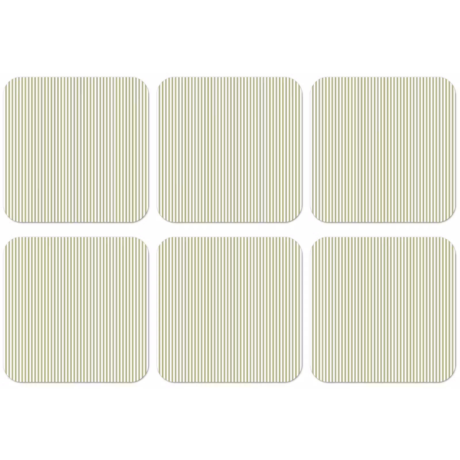 Untersetzer - Salbeigrün – Streifen – Minimalistisch – Muster — 1