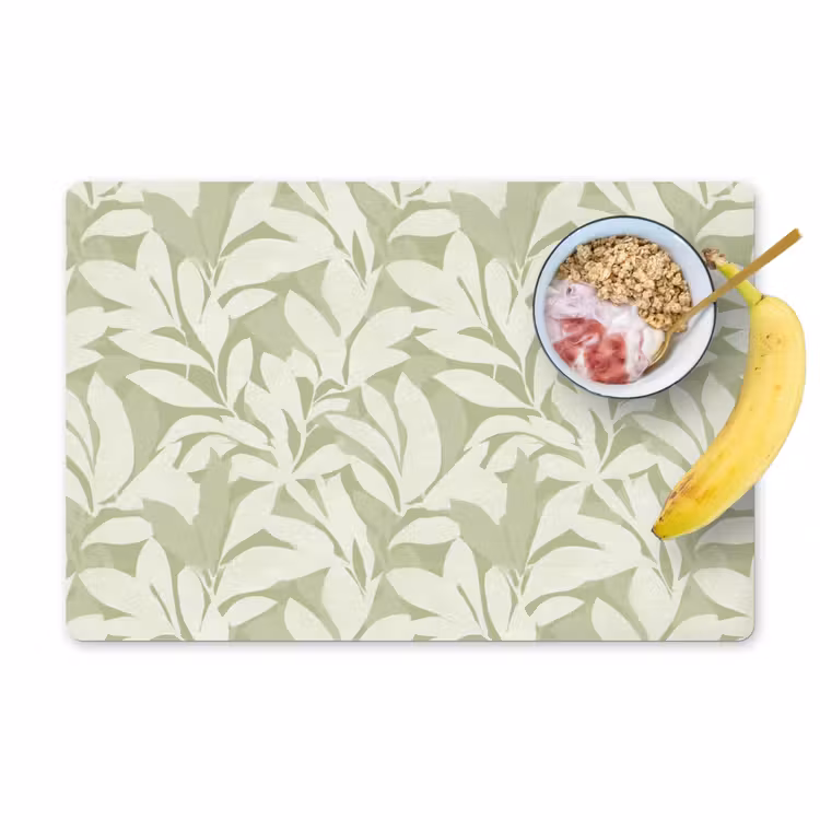 Tischset - 6 Stück - Salbeigrün – Botanisch – Minimalistisch – Muster — 1