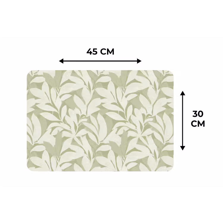 Tischset - 6 Stück - Salbeigrün – Botanisch – Minimalistisch – Muster — 3