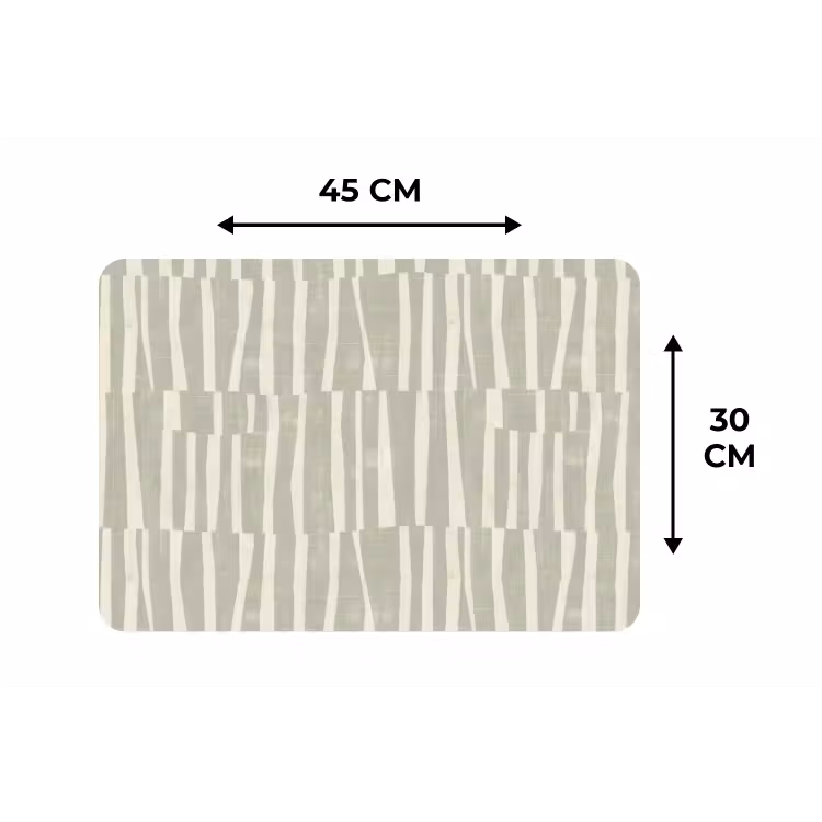 Tischset - 6 Stück - Salbeigrün – Streifen – Geometrisch – Textur – Muster — 3