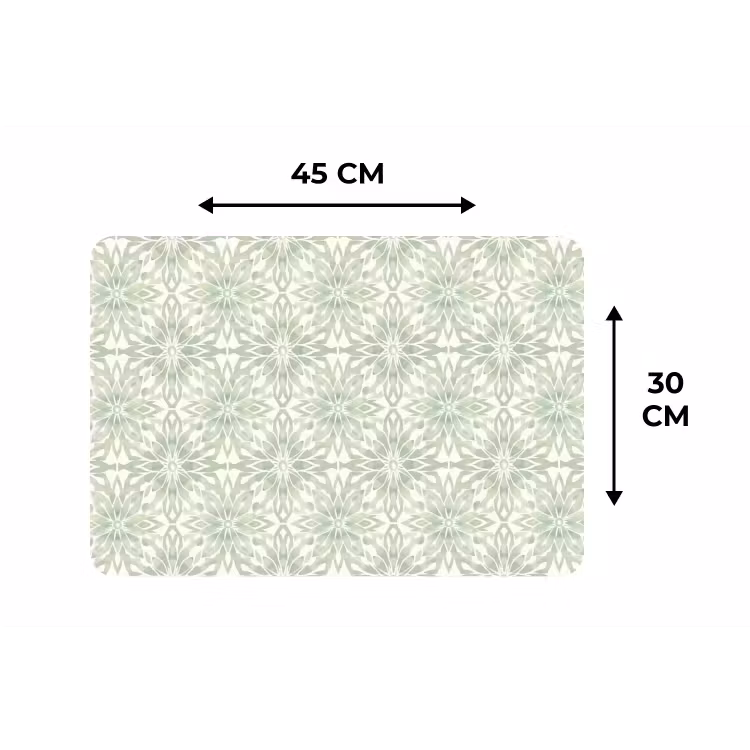Tischset - 6 Stück - Salbeigrün – Symmetrisch – Mandala – Ornament – Muster — 3