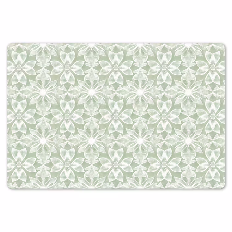 Tischset - 6 Stück - Salbeigrün – Symmetrisch – Mandala – Ornament – Muster — 6