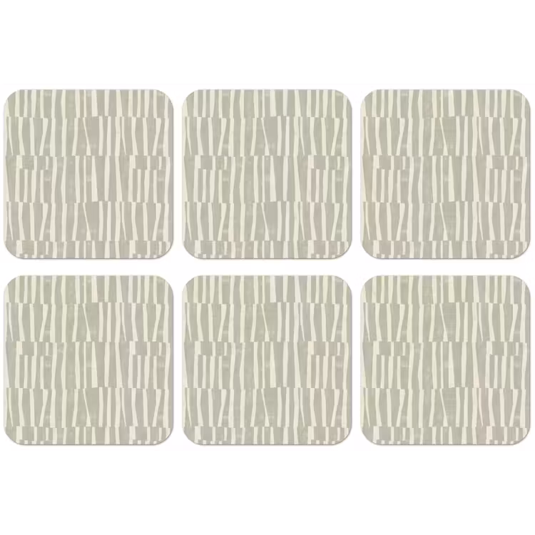Untersetzer - Salbeigrün – Streifen – Geometrisch – Textur – Muster — 1