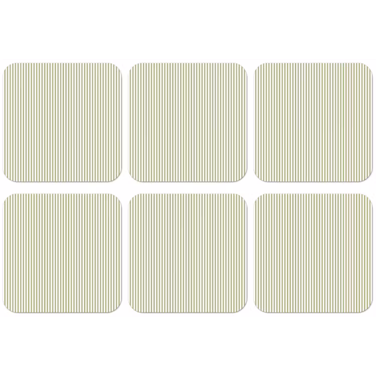 Untersetzer - Salbeigrün – Streifen – Minimalistisch – Muster — 1