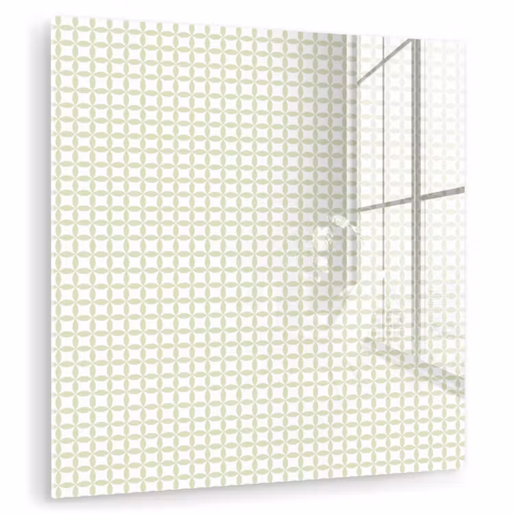 Glasbild - Salbeigrün – Geometrisch – Kreise – Muster — 1