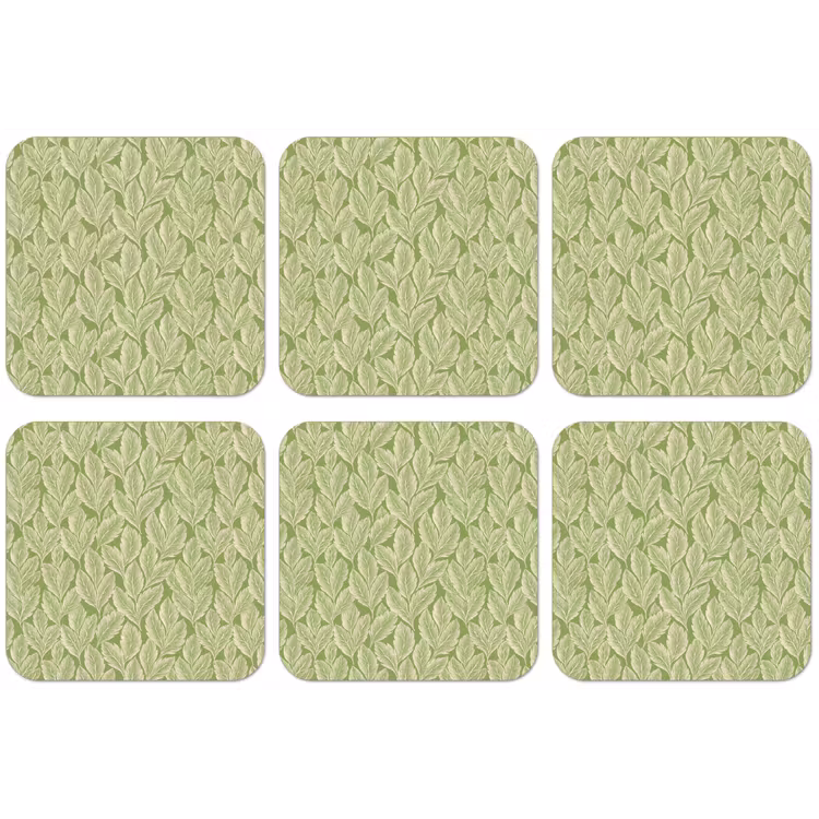 Untersetzer - Grün – Botanisch – Blätter – Vintage – Muster — 1