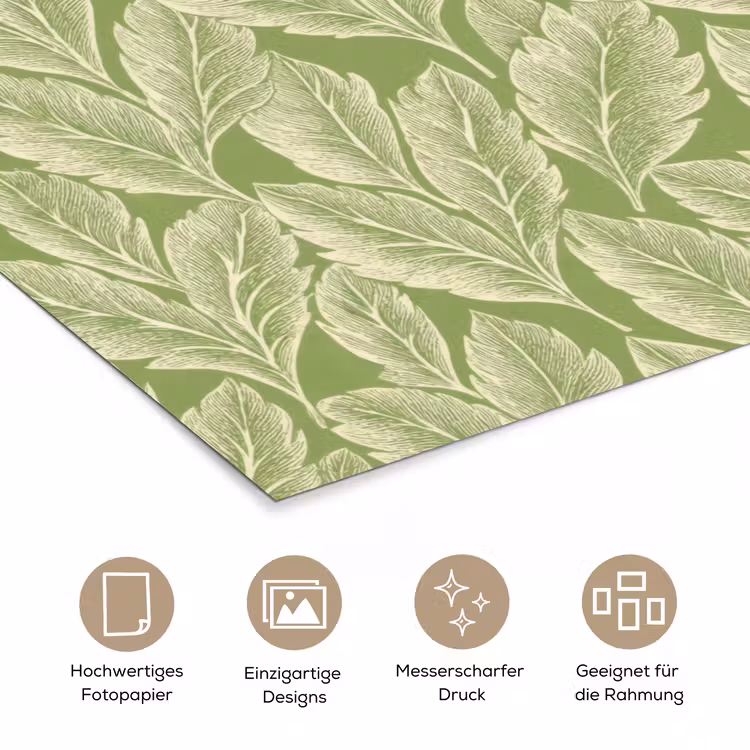 Poster - Grün – Botanisch – Blätter – Vintage – Muster — 5