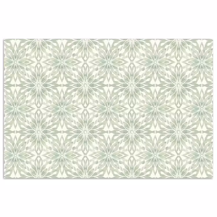Poster - Salbeigrün – Symmetrisch – Mandala – Ornament – Muster — 1