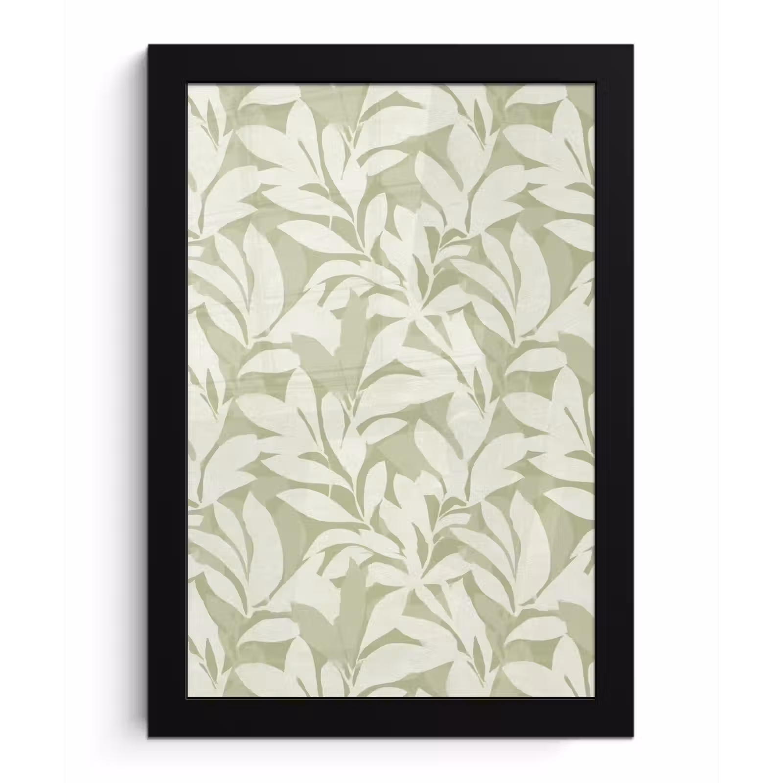 Bilder mit Rahmen - Salbeigrün – Botanisch – Minimalistisch – Muster — 1