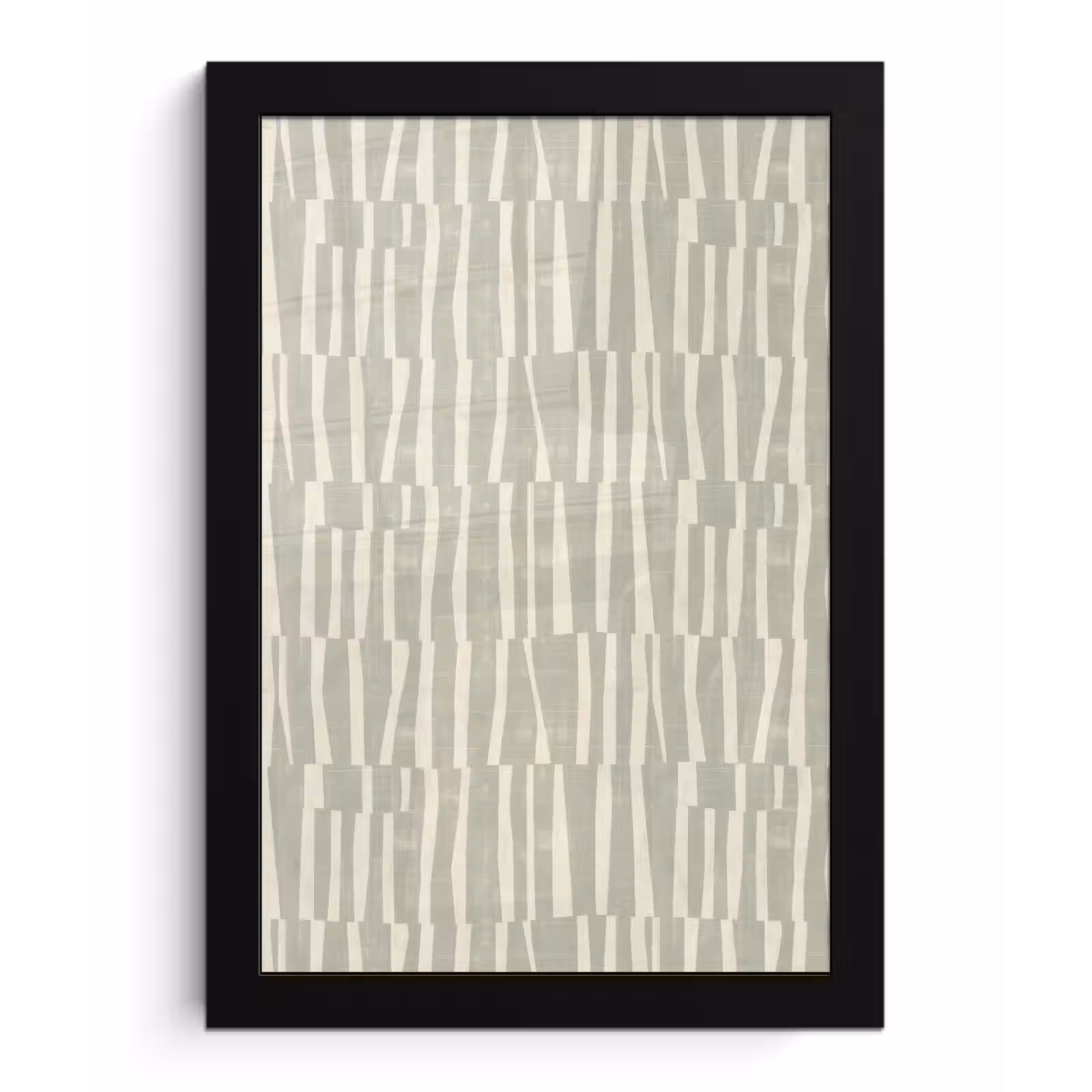 Bilder mit Rahmen - Salbeigrün – Streifen – Geometrisch – Textur – Muster — 1