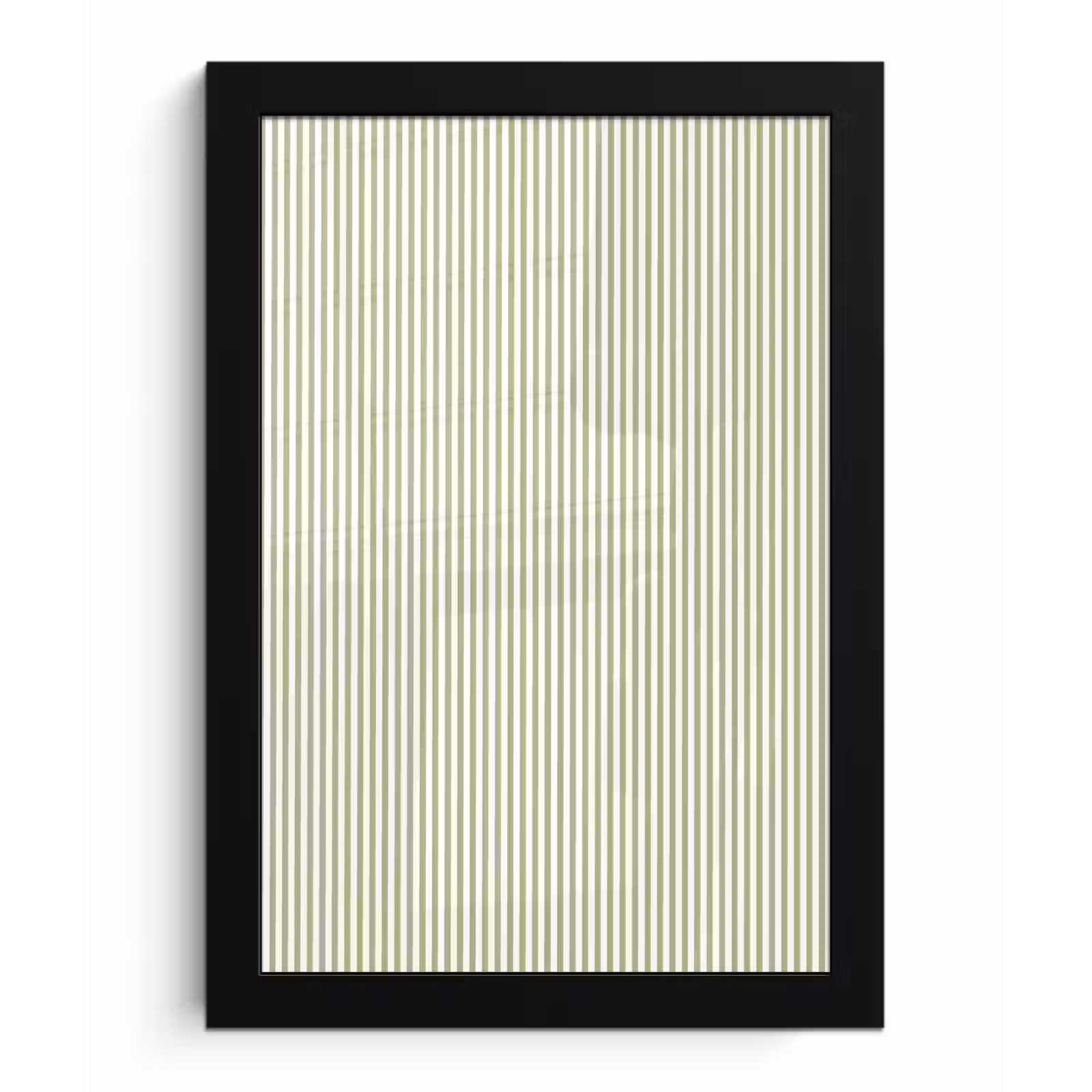 Bilder mit Rahmen - Salbeigrün – Streifen – Minimalistisch – Muster — 1
