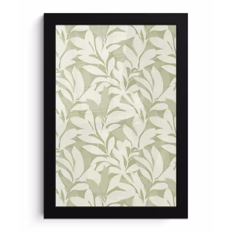 Bilder mit Rahmen - Salbeigrün – Botanisch – Minimalistisch – Muster — 1