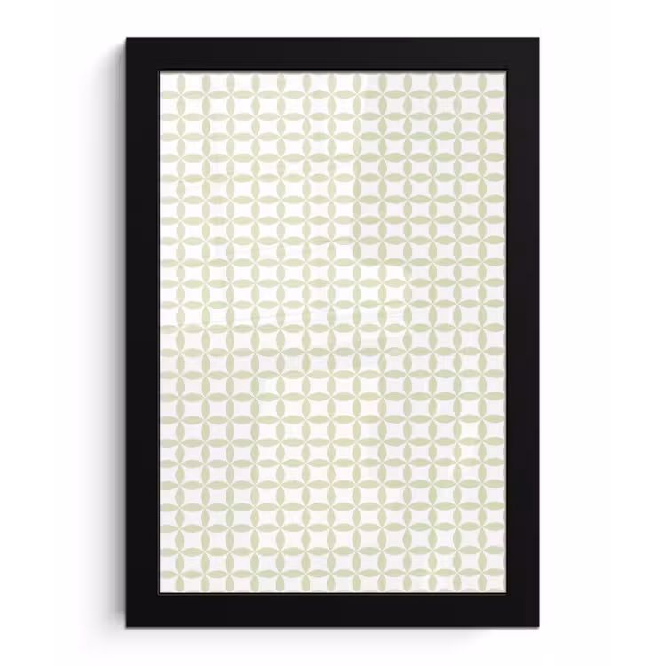 Bilder mit Rahmen - Salbeigrün – Geometrisch – Kreise – Muster — 1