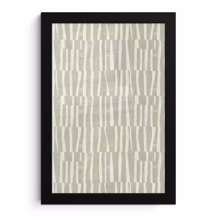 Bilder mit Rahmen - Salbeigrün – Streifen – Geometrisch – Textur – Muster — 1