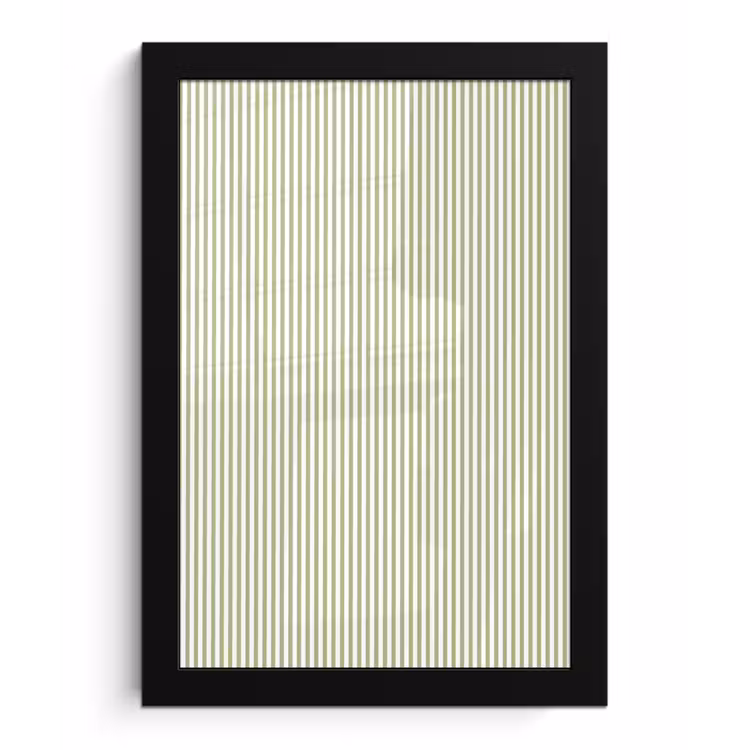 Bilder mit Rahmen - Salbeigrün – Streifen – Minimalistisch – Muster — 1