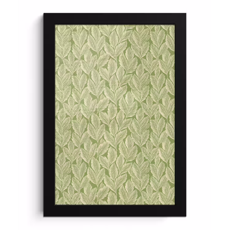 Bilder mit Rahmen - Grün – Botanisch – Blätter – Vintage – Muster — 1