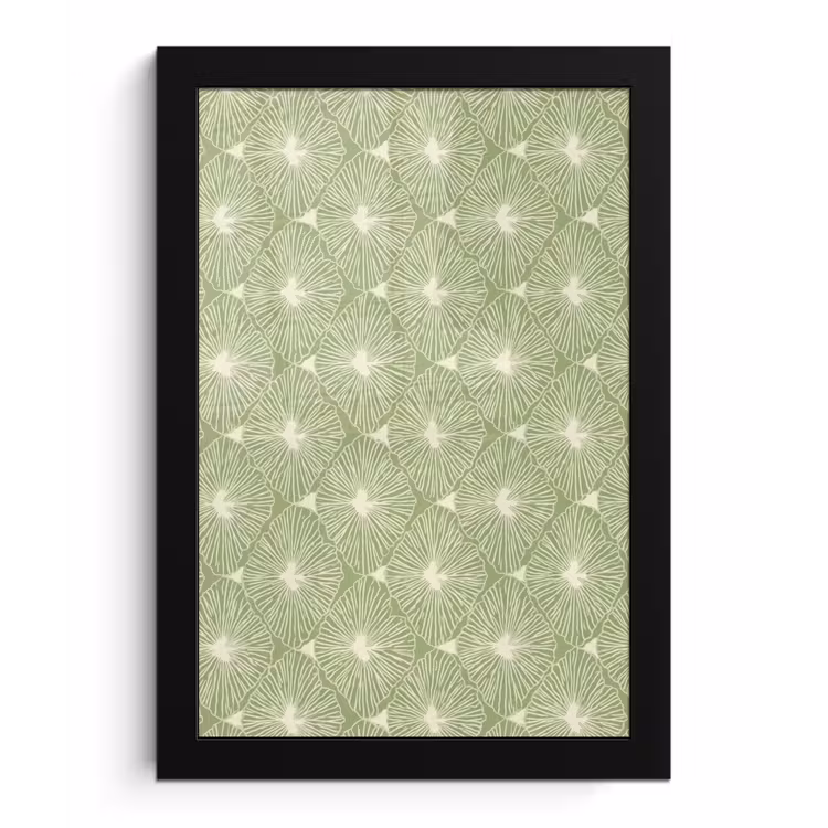 Bilder mit Rahmen - Salbeigrün – Botanisch – Rauten – Organisch – Muster — 1