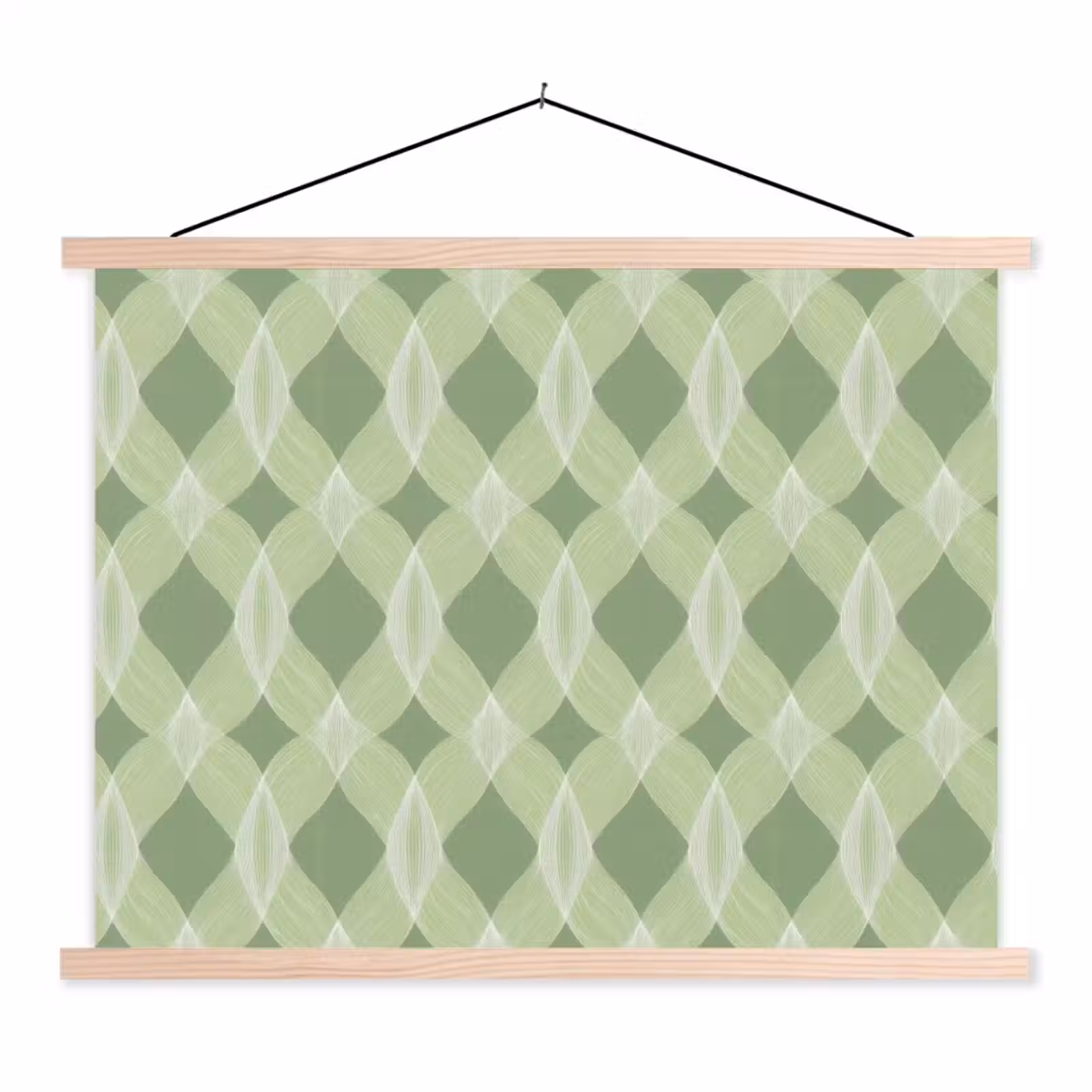 Stoffbild - Salbeigrün – Geometrisch – Organisch – Gitterwerk – Muster — 1