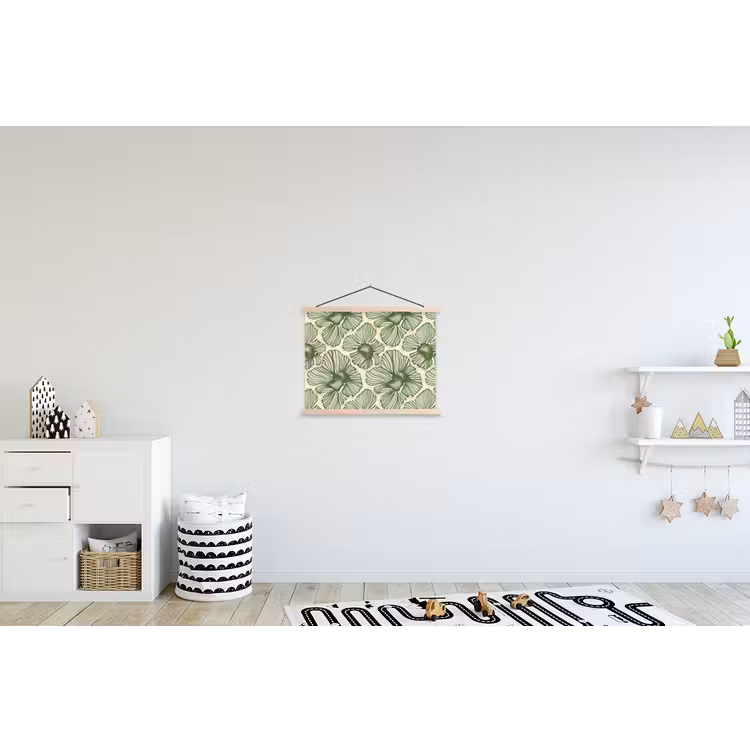 Stoffbild - Grün – Botanisch – Blumen – Organisch – Muster — 2