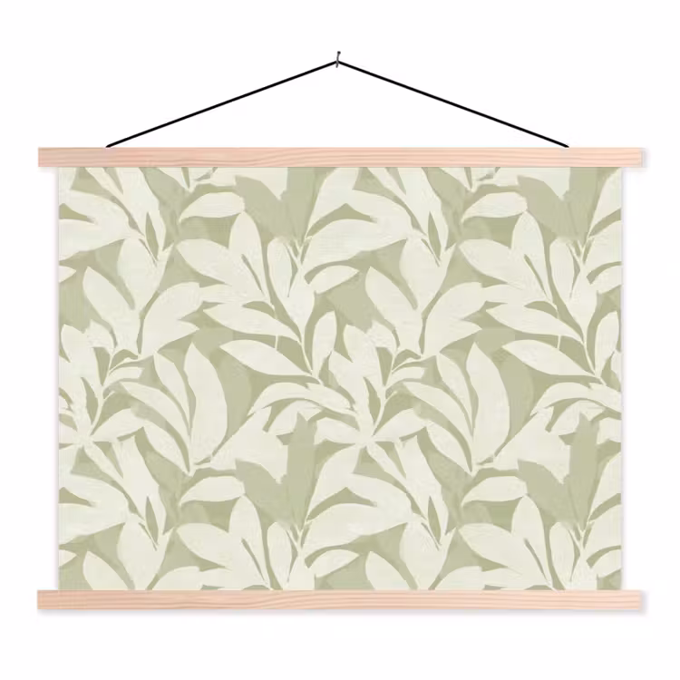 Stoffbild - Salbeigrün – Botanisch – Minimalistisch – Muster — 1