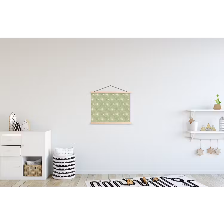 Stoffbild - Salbeigrün – Botanisch – Rauten – Organisch – Muster — 2