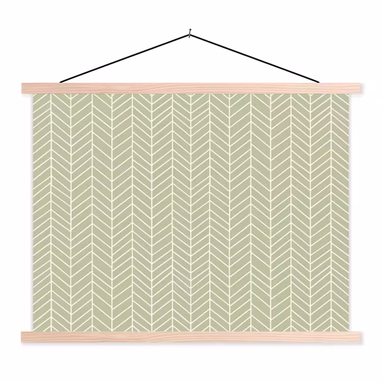 Stoffbild - Salbeigrün – Fischgrät – Geometrisch – Muster — 1