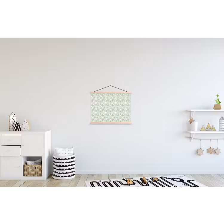 Stoffbild - Salbeigrün – Symmetrisch – Mandala – Ornament – Muster — 2