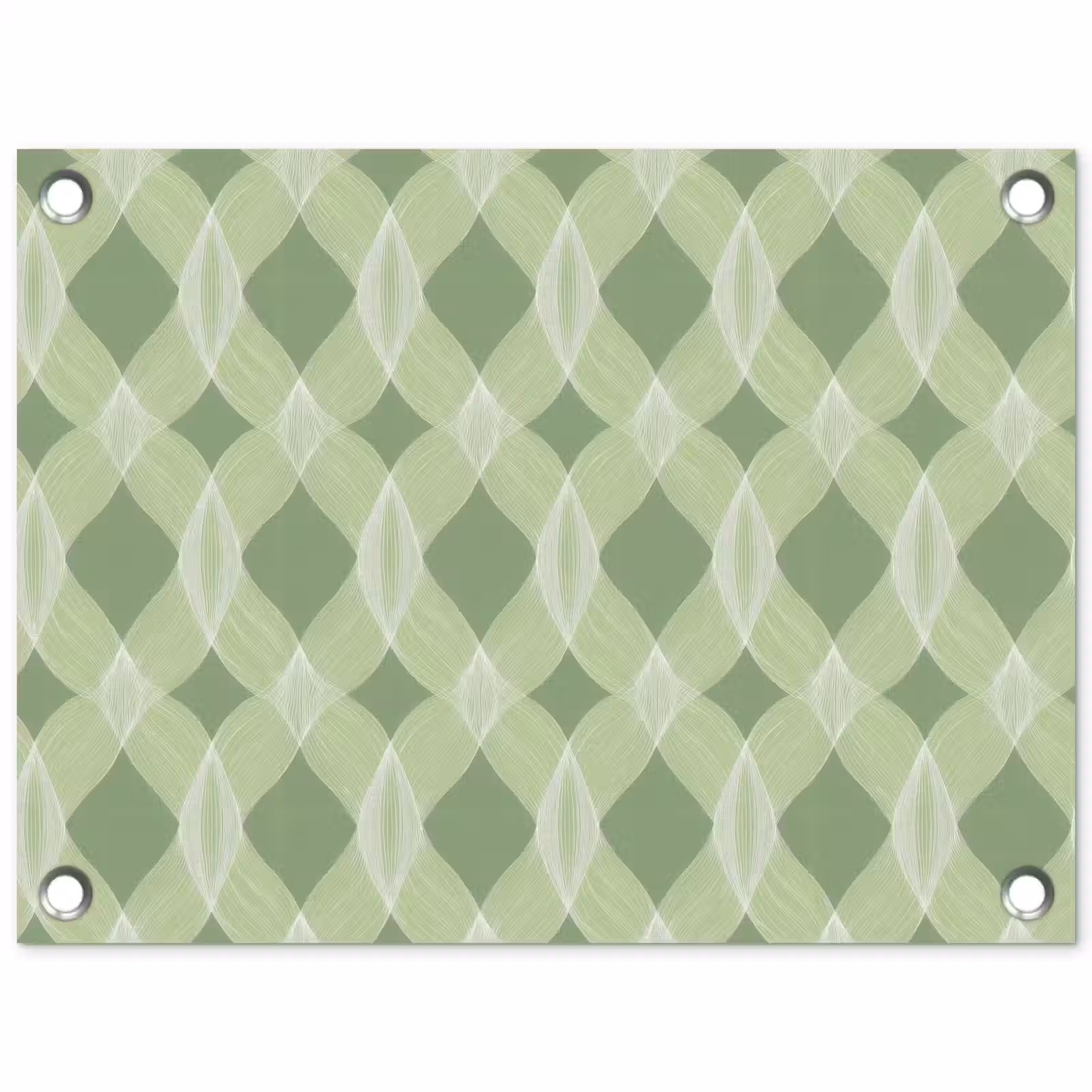 Gartenposter - Salbeigrün – Geometrisch – Organisch – Gitterwerk – Muster — 1