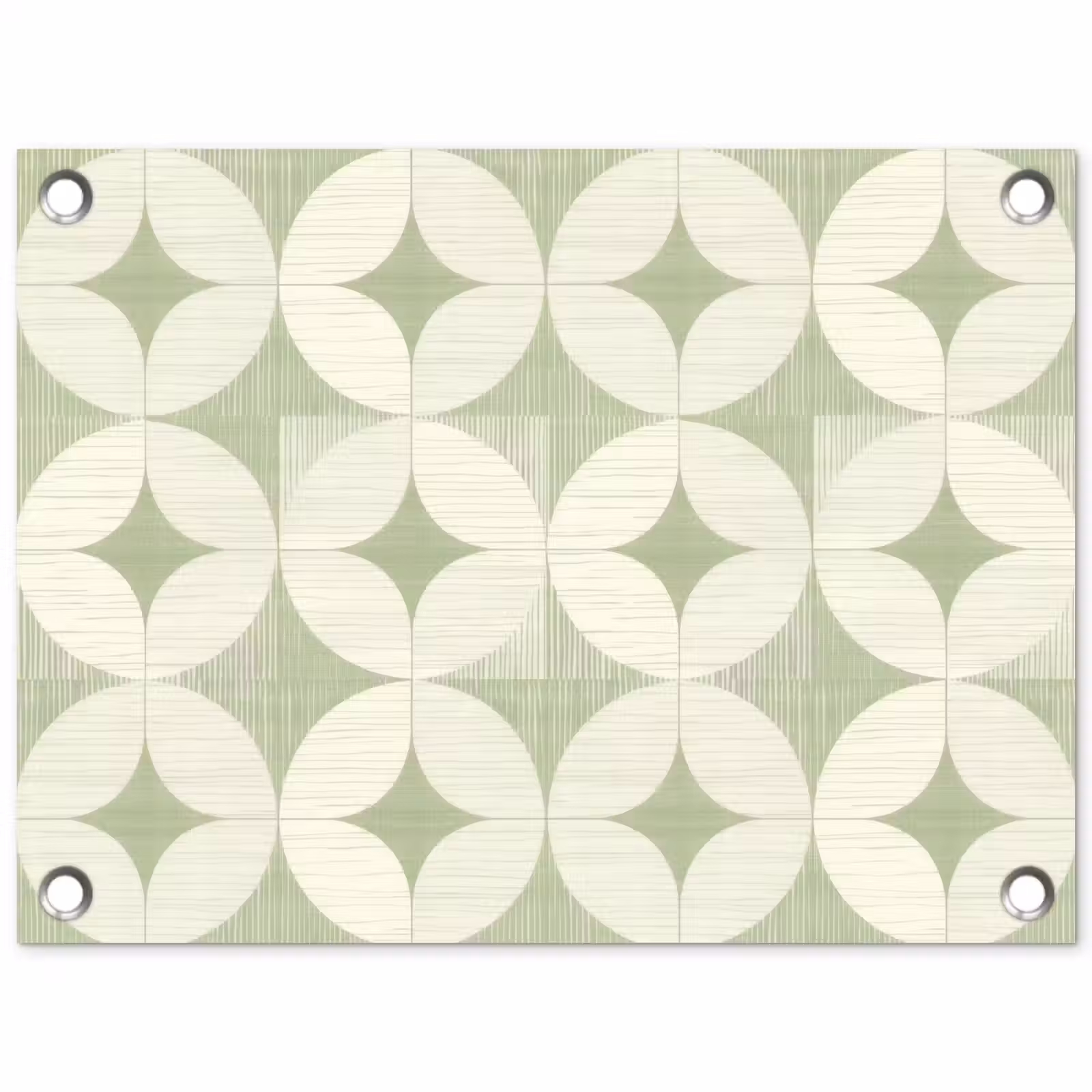 Gartenposter - Salbeigrün – Geometrisch – Retro – Mid-Century – Muster — 1