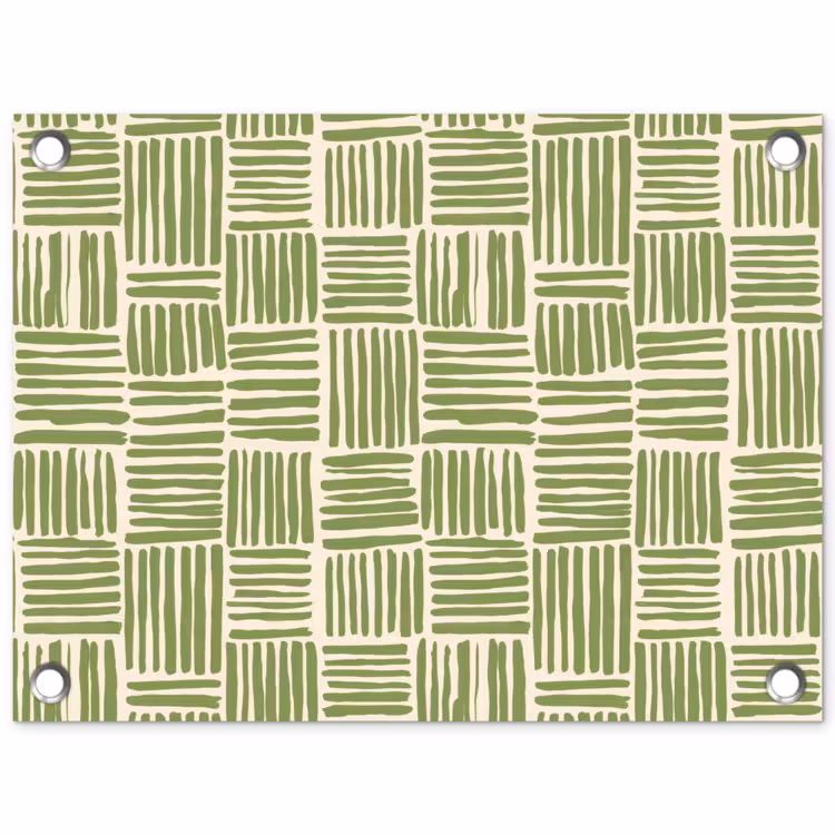 Gartenposter - Salbeigrün – Blöcke – Handgezeichnet – Muster — 1