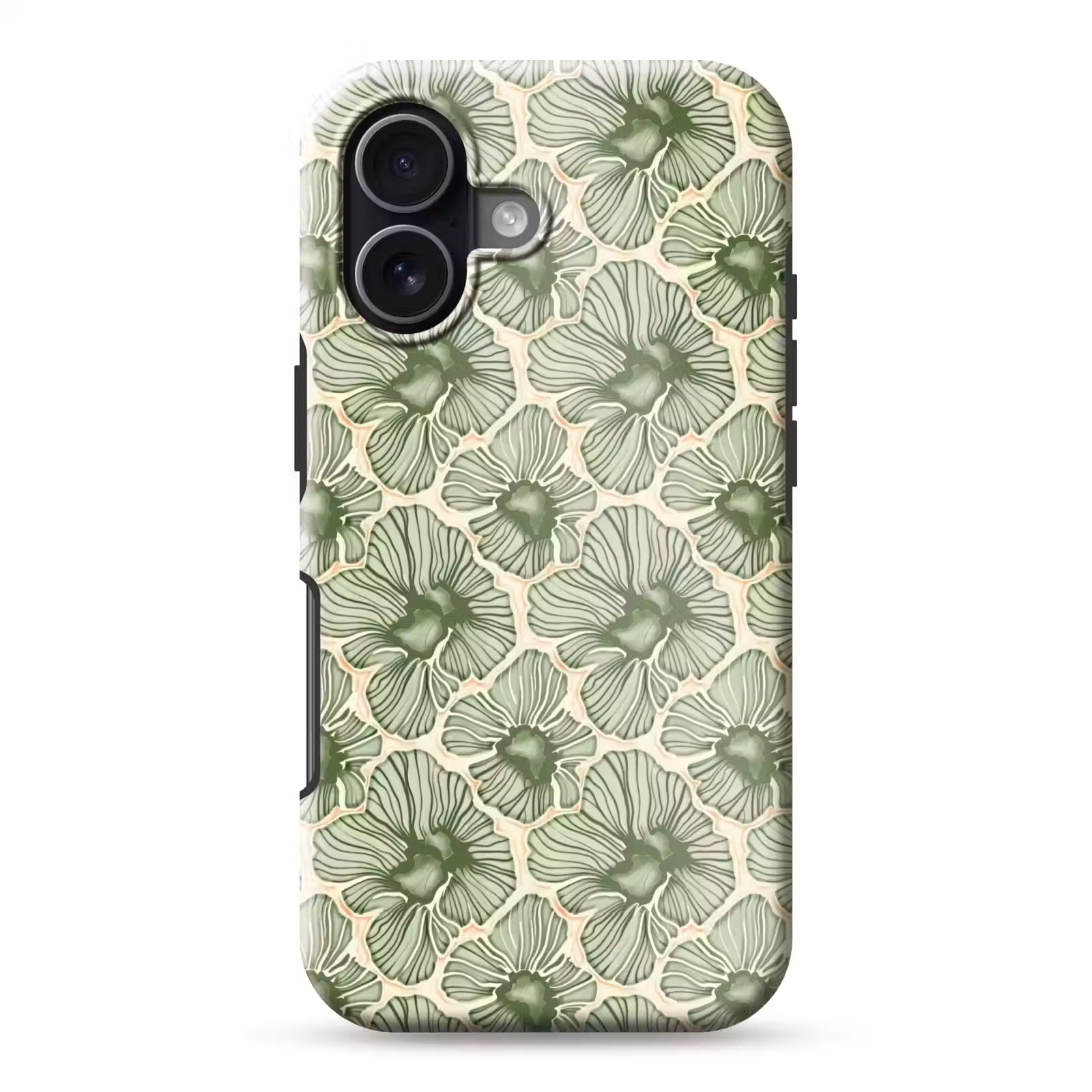 Handyhülle Toughcase - Grün – Botanisch – Blumen – Organisch – Muster — 1