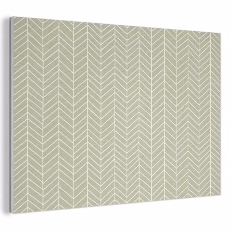 Akustikbild - Salbeigrün – Fischgrät – Geometrisch – Muster — 1