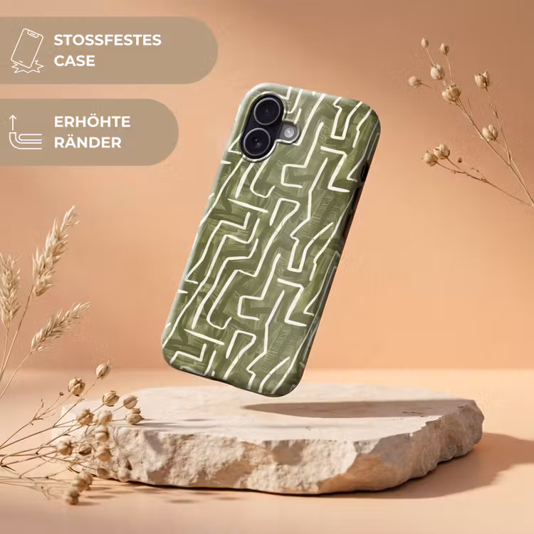 Handyhülle Toughcase - Grün – Abstrakt – Pinselstriche – Muster — 5