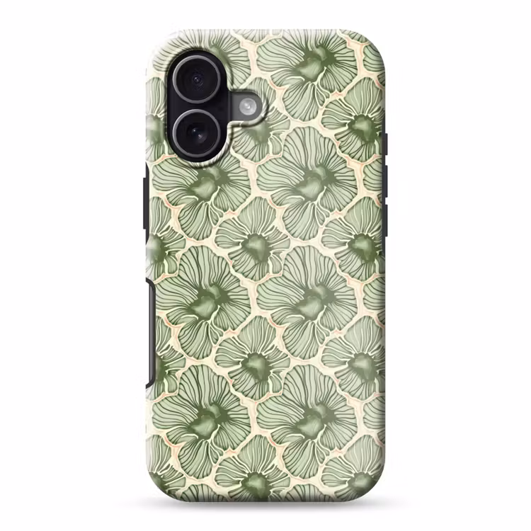 Handyhülle Toughcase - Grün – Botanisch – Blumen – Organisch – Muster — 1