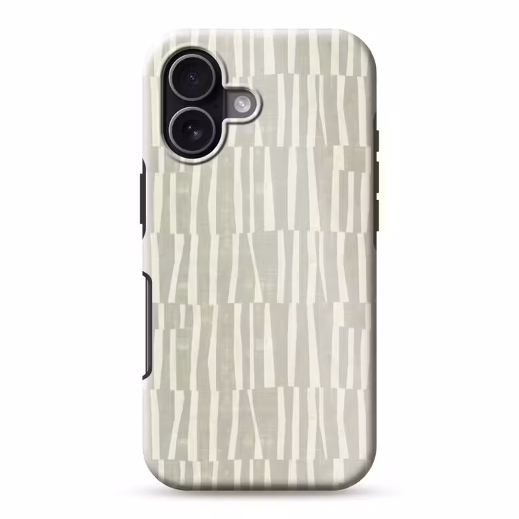 Handyhülle Toughcase - Salbeigrün – Streifen – Geometrisch – Textur – Muster — 1