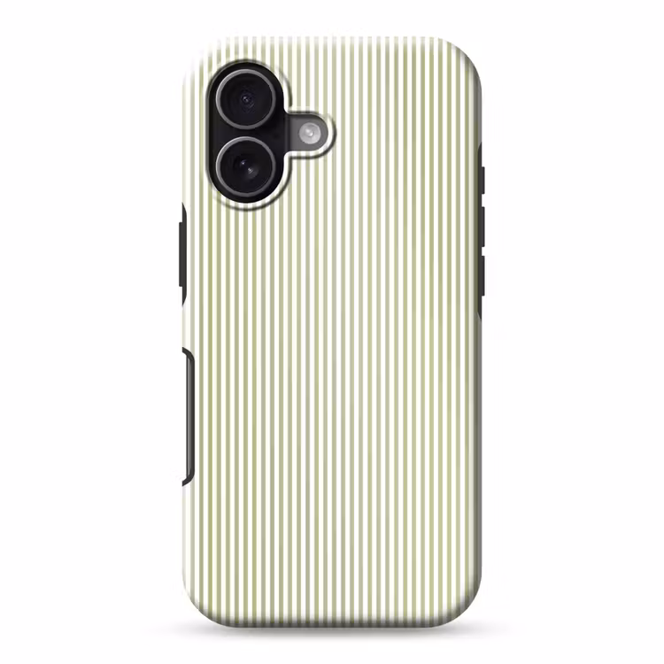 Handyhülle Toughcase - Salbeigrün – Streifen – Minimalistisch – Muster — 1