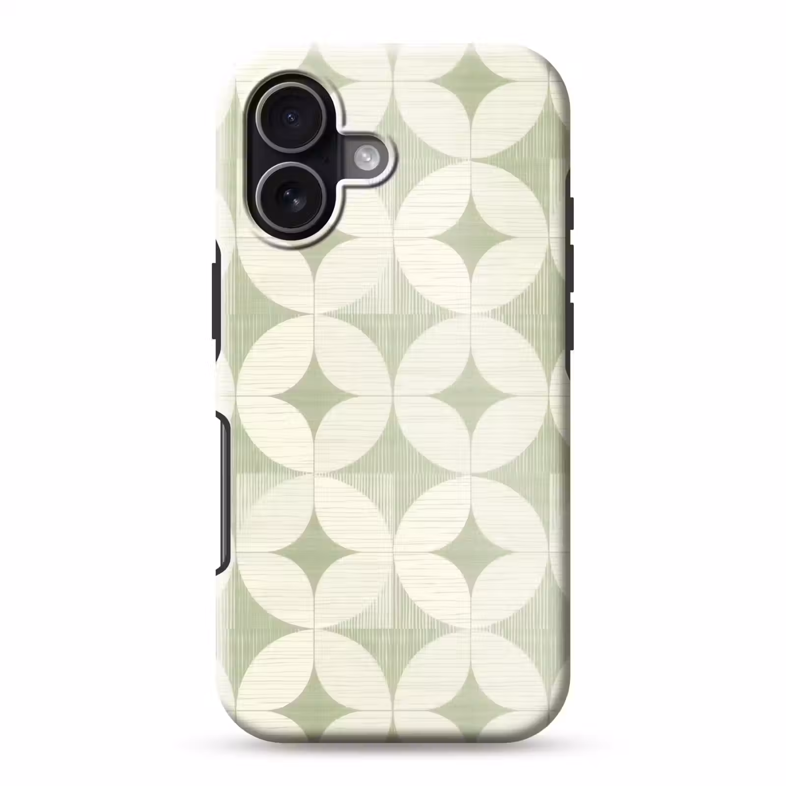 Handyhülle Toughcase - Salbeigrün – Geometrisch – Retro – Mid-Century – Muster — 1