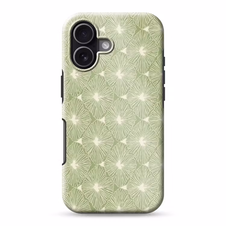 Handyhülle Toughcase - Salbeigrün – Botanisch – Rauten – Organisch – Muster — 1