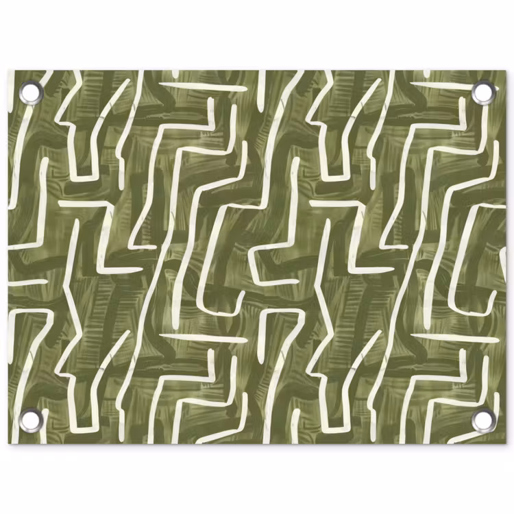 Gartenposter - Grün – Abstrakt – Pinselstriche – Muster — 1
