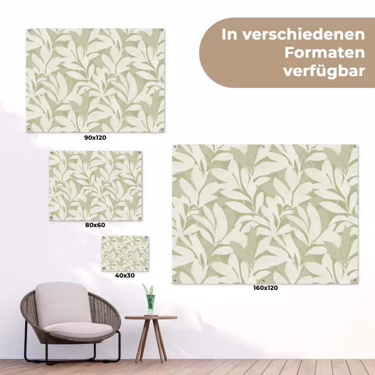 Gartenposter - Salbeigrün – Botanisch – Minimalistisch – Muster — 6