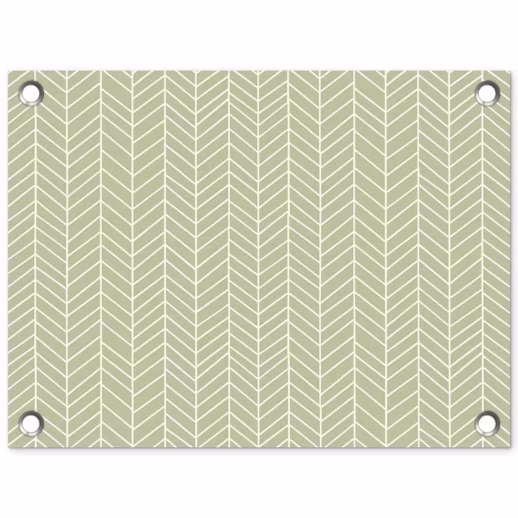 Gartenposter - Salbeigrün – Fischgrät – Geometrisch – Muster — 1